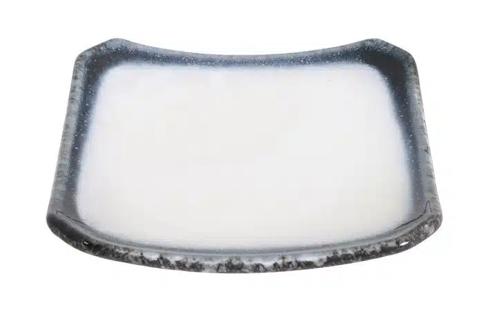 Gray / White Square Plate - Tajimi - 14.5 x 14.5 x 2 cm