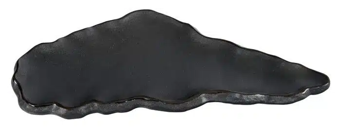 Black cloud plate - Tajimi - 44 x 21 x 5 cm