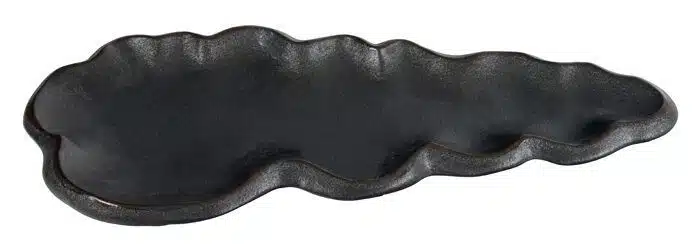 Black cloud plates - Tajimi - 35.5 x 14.5 x 3 cm