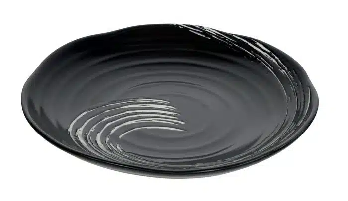 Black / White Plate - Black Maru - 21,6 x 2,7 cm