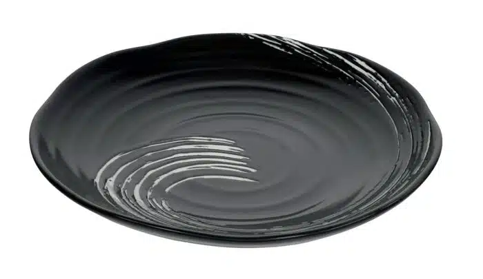 Black / White Plate - Black Maru - 21,6 x 2,7 cm