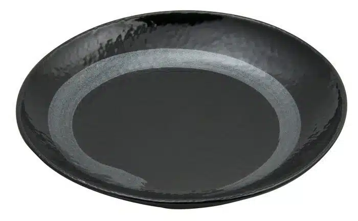 Black / Silver Plate - Silver Brush - 26 cm