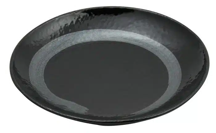 Black / Silver Plate - Silver Brush - 26 cm