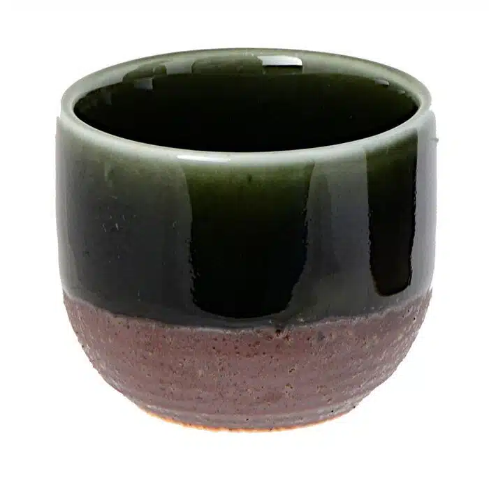 Green sake cup - 5 x 4.2 cm