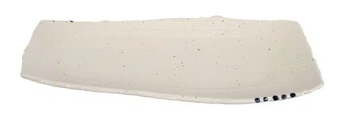 White rectangular plate - Large plate - 32.4 x 16 cm