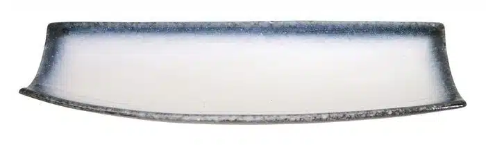 Gray / White Rectangular Plate - Tajimi - 32.5 x 12.3 cm