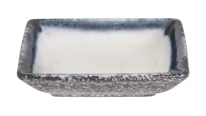Gray / White Bowl - Tajimi - 9,5 x 7 x 2,5 cm