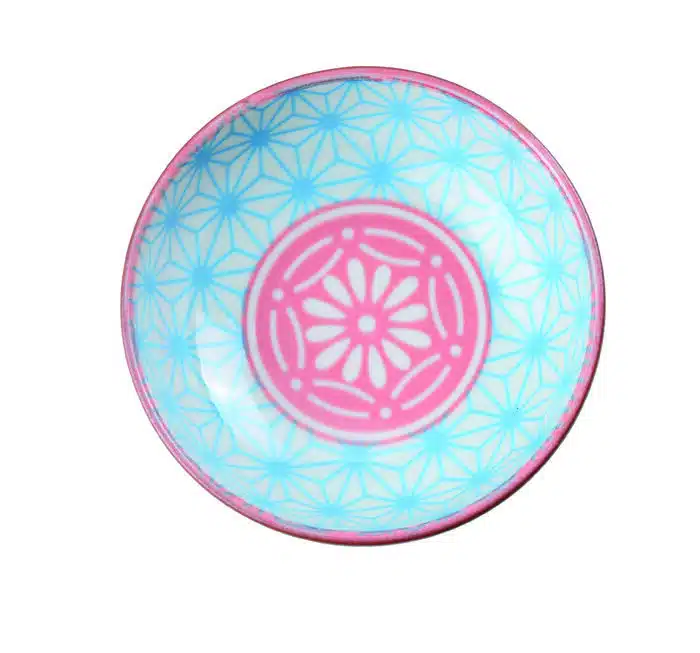 Blue / Pink Sauce Bowl - Star Wave - 9,5 x 3 cm