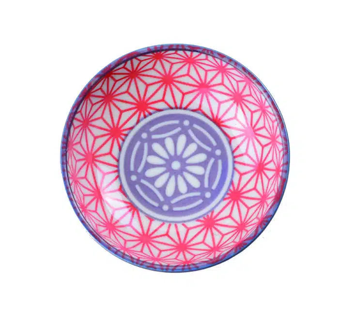 Blue / Red / Purple Sauce Bowl Star - Wave Red - 9,5 x 3 cm