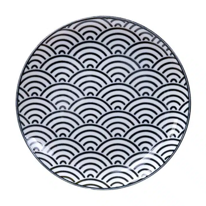 Black / White Wave Board - Nippon Black - 16 x 2 cm