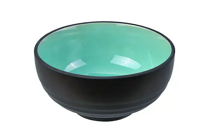 Black / Turquoise Bowl - Glass Turquoise - 16.2 x 7.8 cm 460 ml