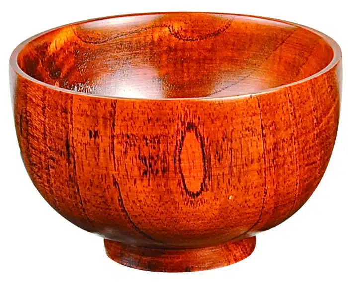 Wooden bowl - lacquerware - 11 x 7 cm