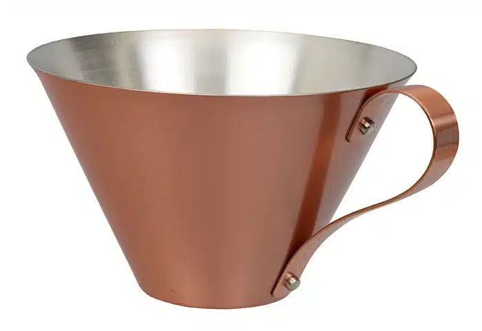 Copper Iced Coffee Cup with Coaster - 350ml - 11x13x7cm