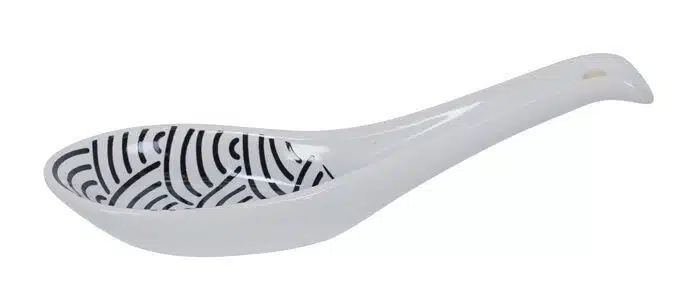 Black / White Spoon Waves - Nippon Black - 13,8 x 4,8 cm
