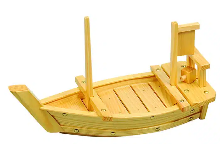 Wooden sushi boot - wooden dishes - 40 x 16 cm