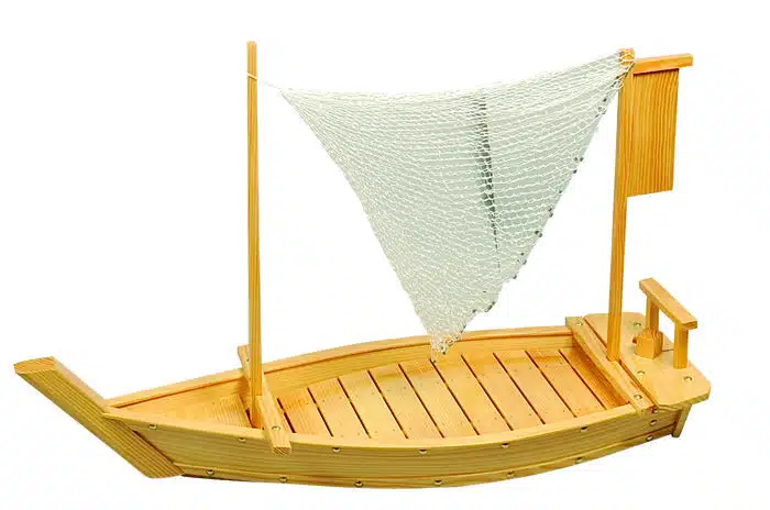 Wooden sushi boot - wooden dishes - 90 x 30 cm