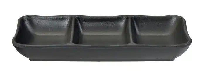 Black Sauce Bowl - Melamine - 3 pieces - 19,6 x 8,4 x 2,7 cm