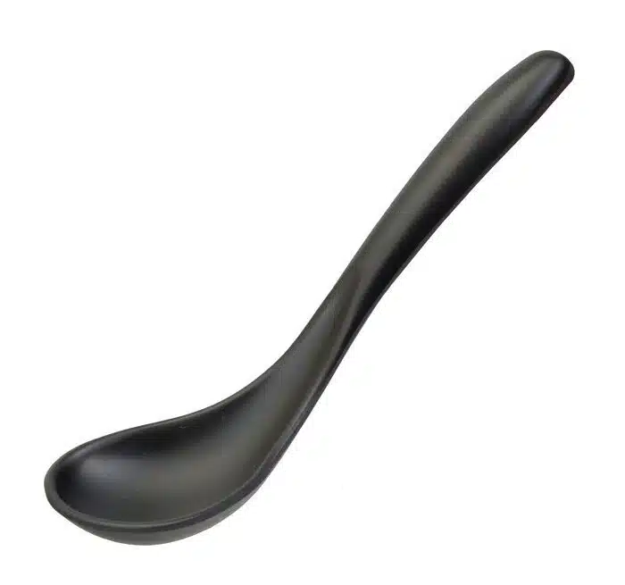 Black soup spoon - melamine - 18.5 cm