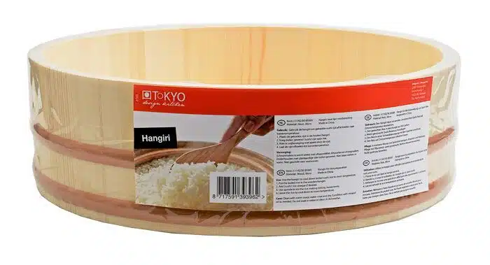 Wooden sushi hangiri wood dishes - 30 x 9.5 cm
