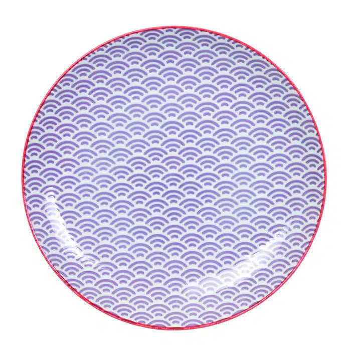 Purple / Red Plate - Star Wave - 25,7 x 3 cm