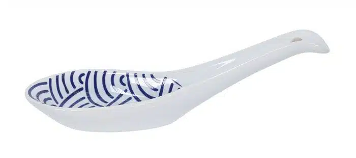 Blue / White Spoon Waves - Nippon Blue - 13.8 x 4.8 inches