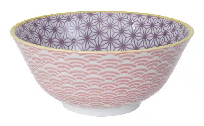 Purple / Pink Bowl - Star Wave - 15.2 x 6.7 cm 500 ml
