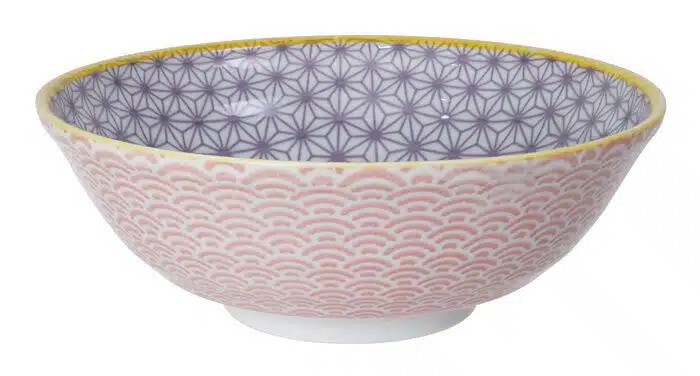 Purple / Pink Bowl - Star Wave - 21 x 7.8 cm 1100 ml
