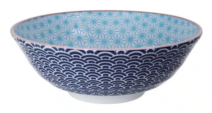 Blue / Dark Blue Bowl - Star Wave - 21 x 7.8 cm 1100 ml
