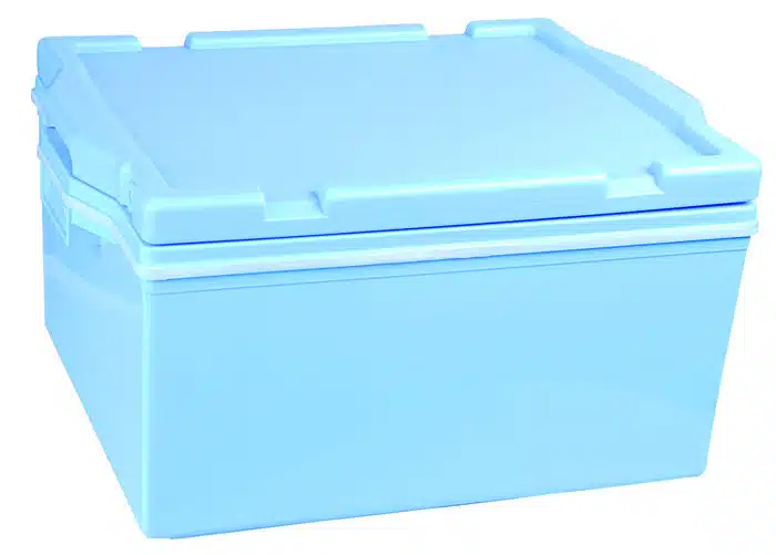 Blue heat box for rice - 47.5 x 36.5 x 25.5 cm