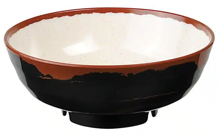 Black / white bowl - melamine - 22.5 x 9 cm 1900ml