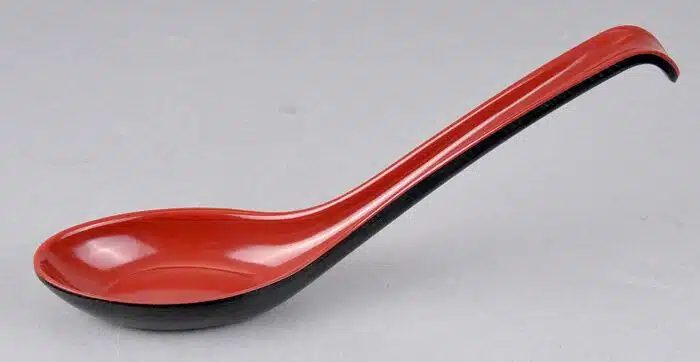 Black / Red Coffee Spoon - Melamine - 16.5 x 4.5 cm