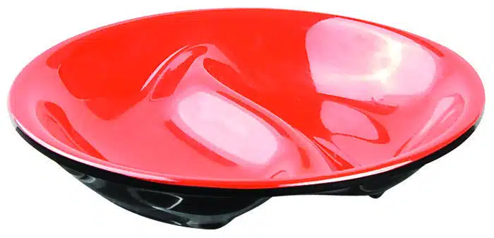 Black / Red Sauce Bowl - Melamine - 9,5 cm