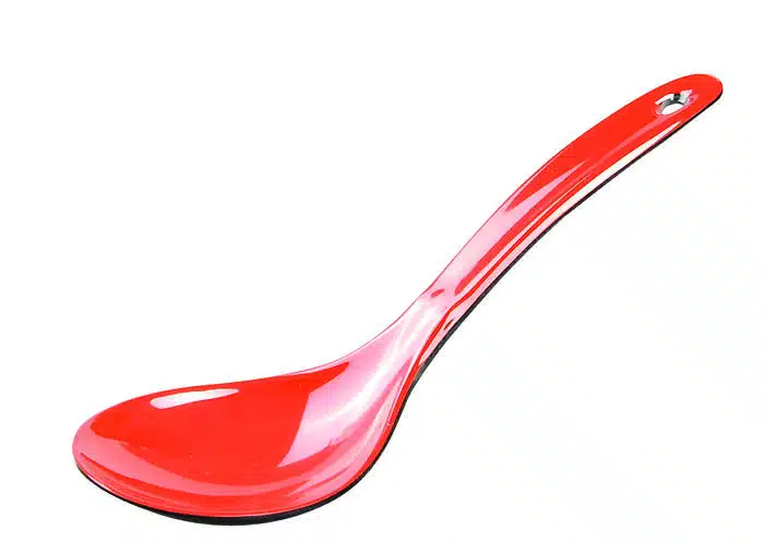 Black / Red Tablespoon - Melamine - 22,75 x 7,5 cm