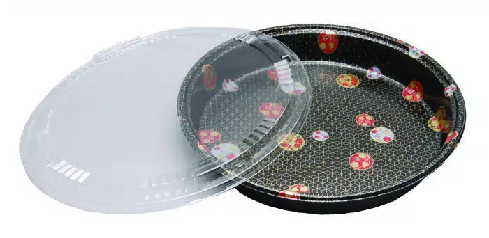 Plastic disposable plate for the OK-5 - 36.8 x 4.5 cm (packed per 10)