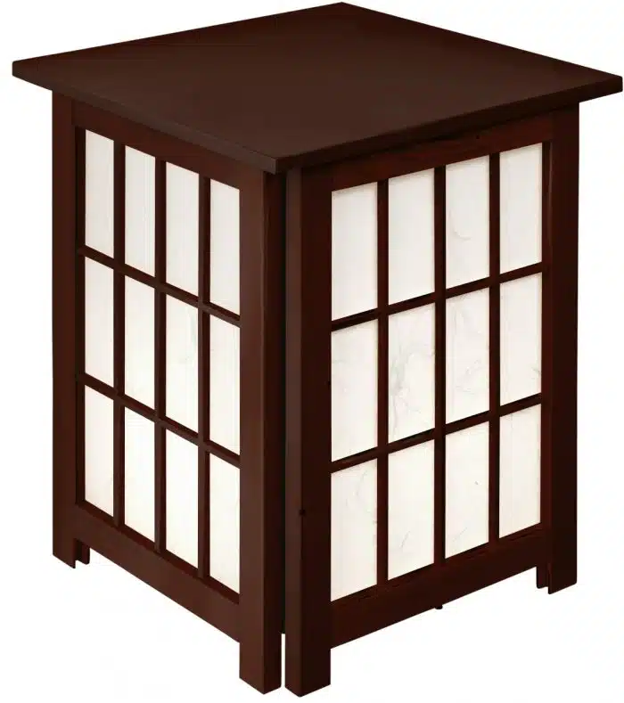 Japanse lampen-tafel  walnoot