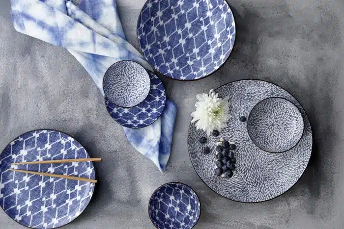 Tokyo Design Studio - Shibori - Blue/White Bowl - 16.3 x 5.5cm 600ml - Image 2