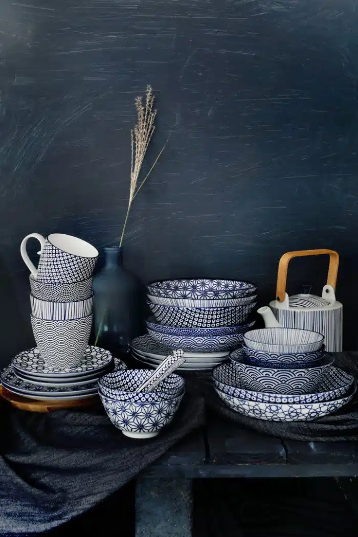 Blue / White Espresso Cup - Nippon Blue - 8,3 x 6,5 cm 180 ml - Image 3