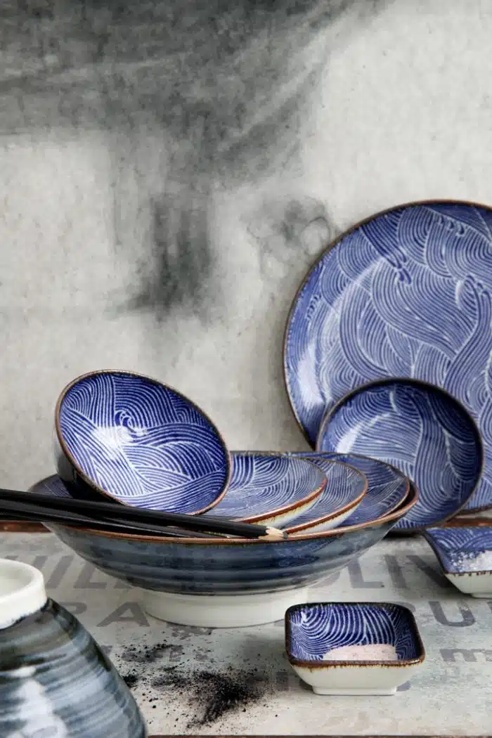 Blue / White Bowl Waves - Seigaiha - 12.5 x 4.2 cm 300 ml - Image 3