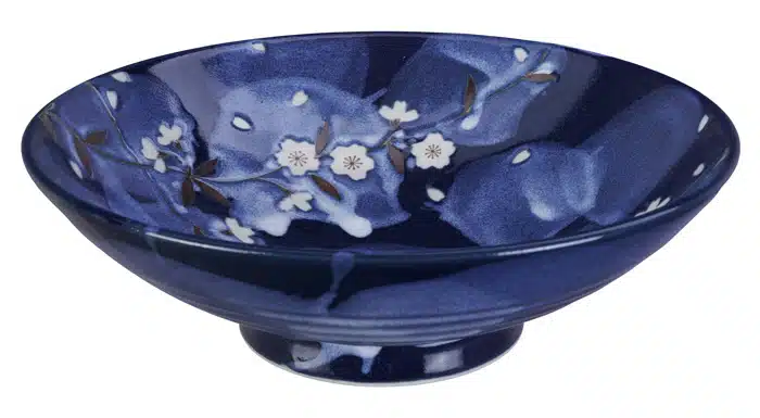 Blue/White Moribachi Bowl - Blue Sakura - 24x8cm 1400ml