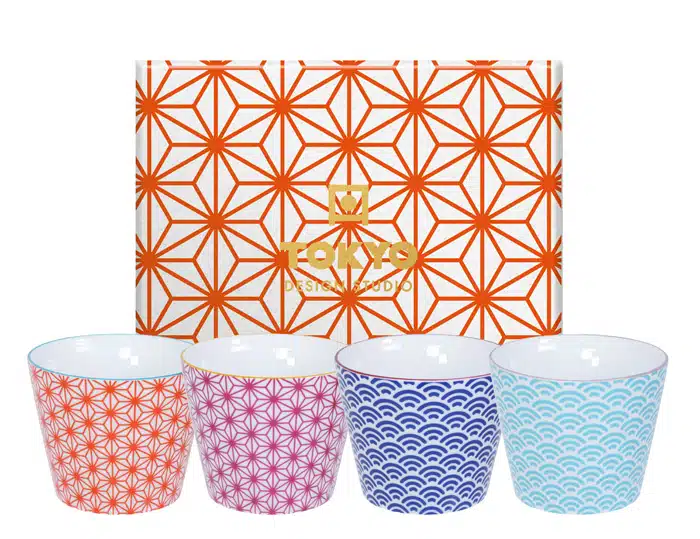 Star / Wave Cups set 8.3x6.5cm 180ml 4pcs Set