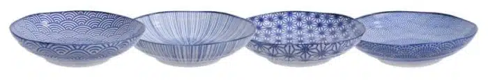 Nippon Blue - Pasta Plate - 21x5.2cm Assorted 4pcs