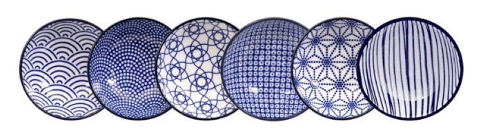 Tokyo Design Studio - Nippon Blue - Bowl Set - 9.5x3cm - 6pcs