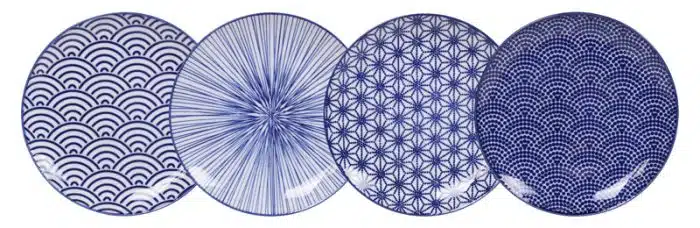 Tokyo Design Studio - Nippon Blue - Plate set - 16 x 2cm - 4pcs