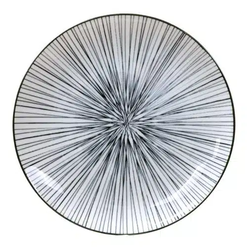Tokyo Design Studio - Nippon Black - Dinerbord Lijnen - 25.7 x 3cm