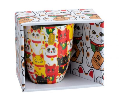 Tokyo Design Studio – Kawaii Lucky Cat – Mok - Giftbox – Multi Cat - 8.5 x 10.2cm 380ml