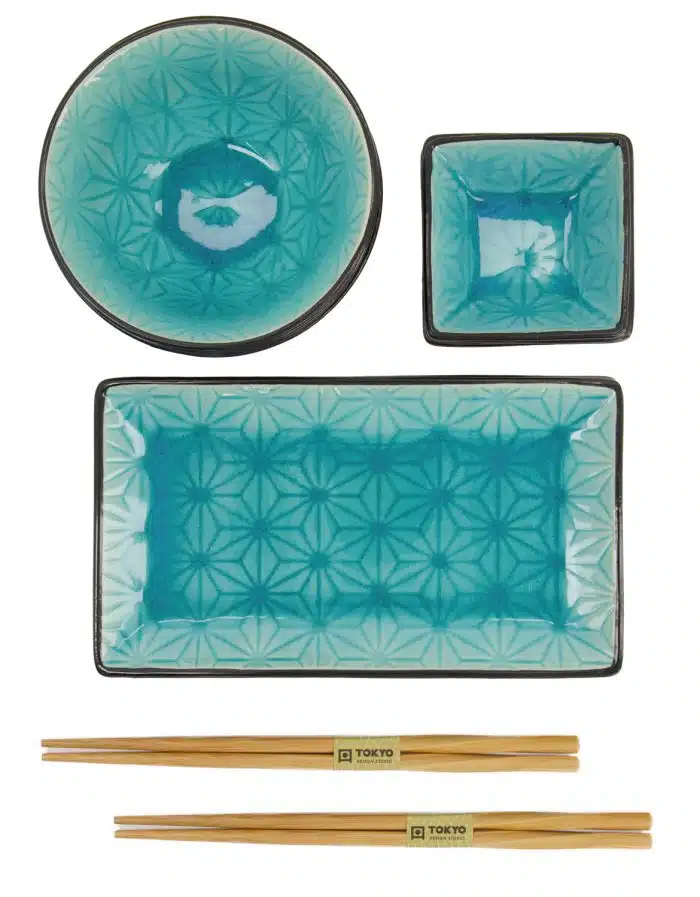 Tokyo Design Studio – Glassy Turquoise Gift Set – Stars – 8 pcs - Image 3