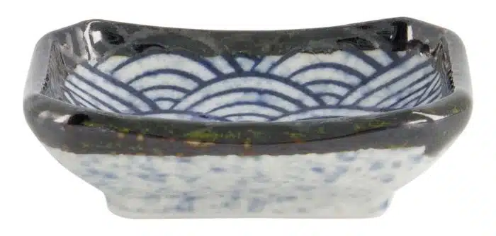 Tokyo Design Studio - Aisai Seigaiha - Sauce dish - 8.8x6.5x2.8cm