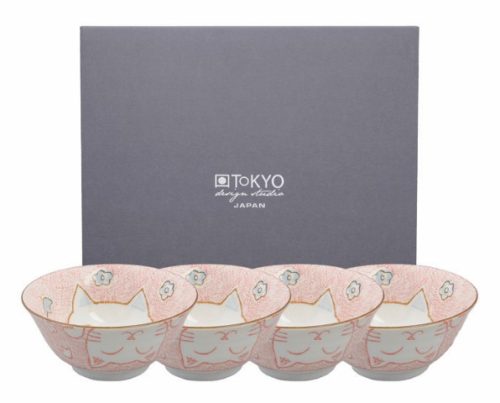 Tokyo Design Studio - Kawaii Cat - Roze Tayokommen Giftset 4pcs - 14.8x7cm