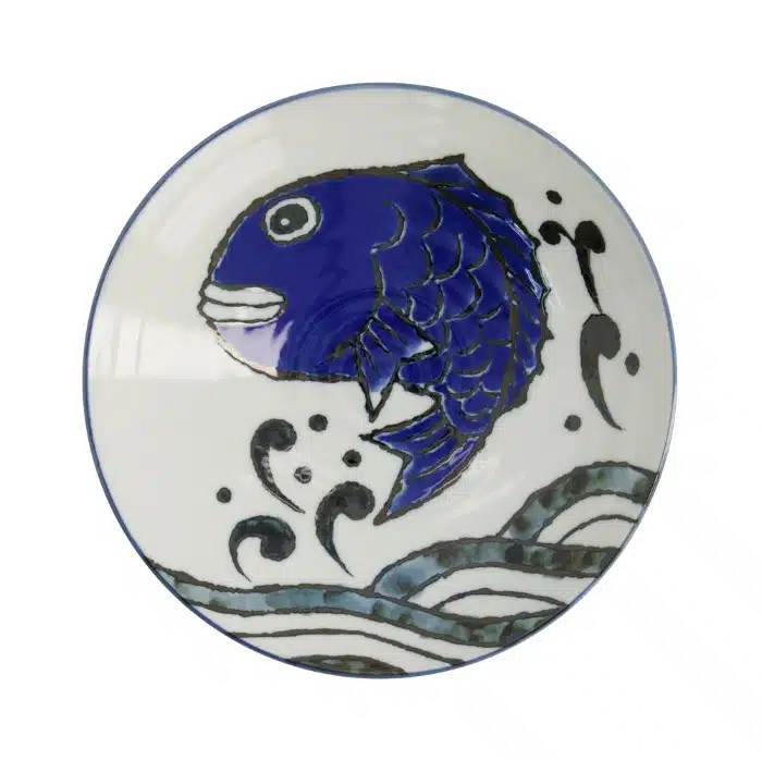 Tokyo Design Studio - Sea Food - Deep Plate - Blue - Perch - 900ml - Image 2