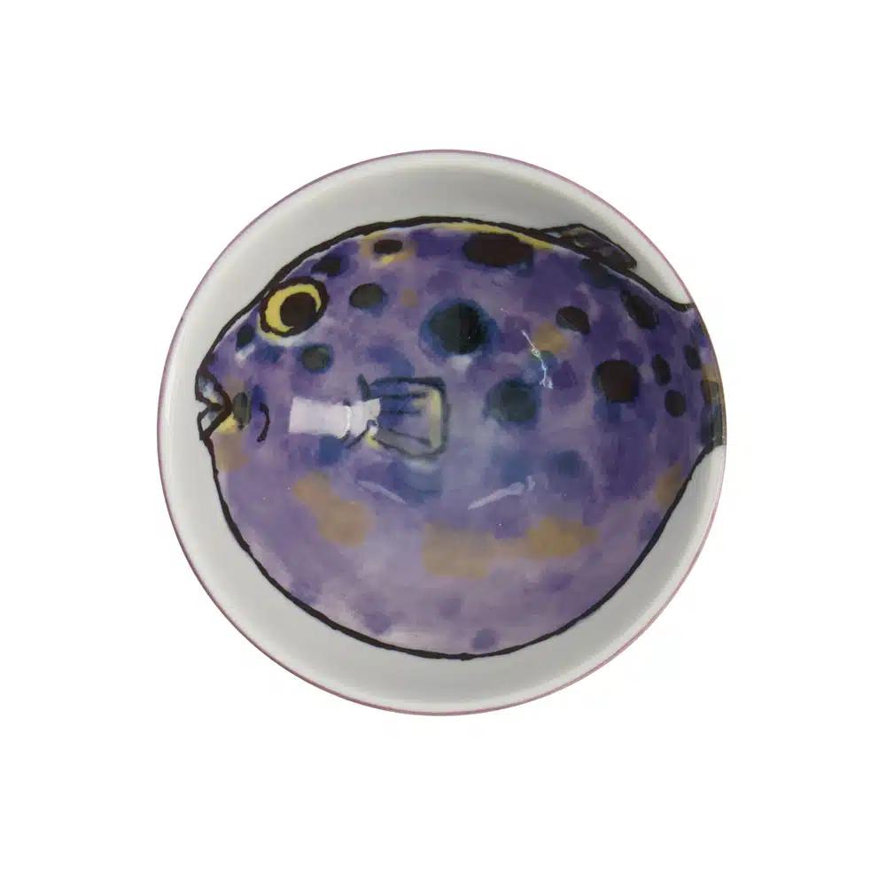 Tokyo Design Studio - Seafood - Rice bowl - Puffer fish - Purple - 11.2 x 7.2cm - 300ml - Image 2